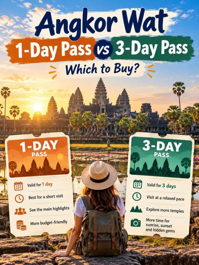 Angkor Wat 1 Day Pass vs 3 Day Pass Which to Buy