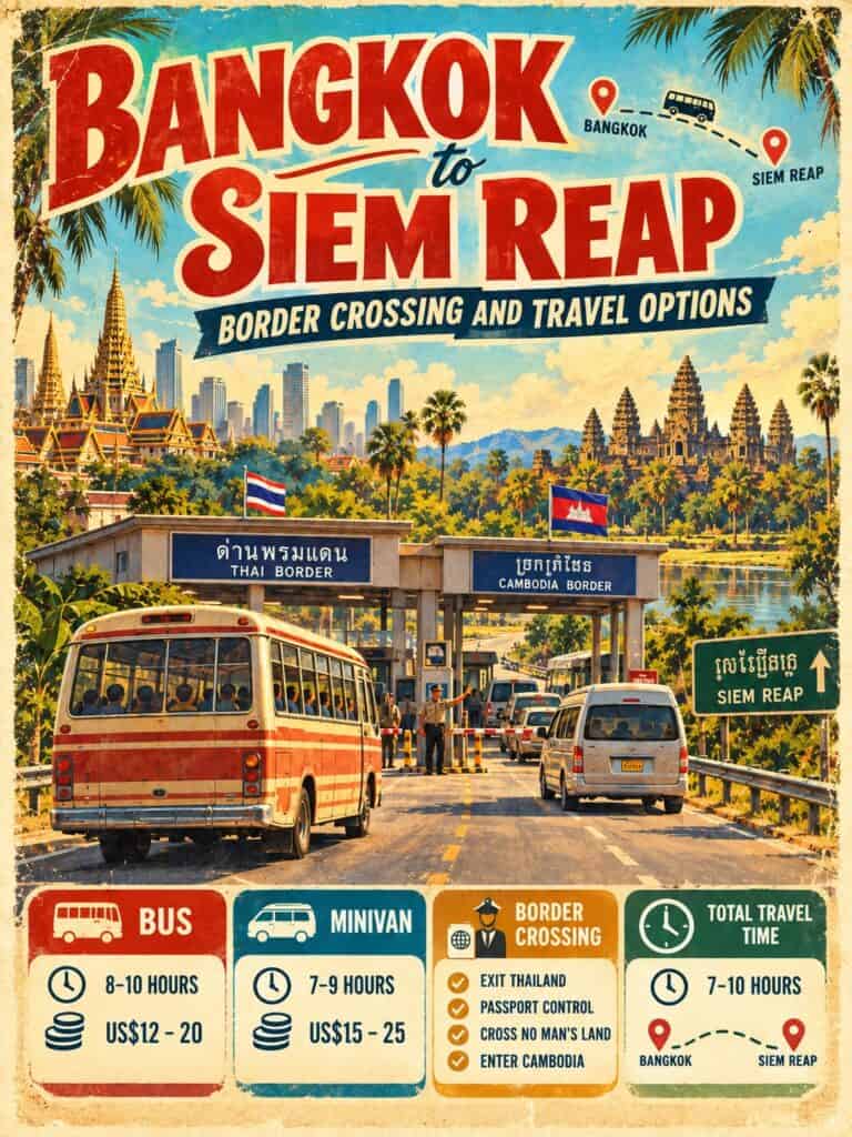 Bangkok to Siem Reap Border Crossing and Travel Options