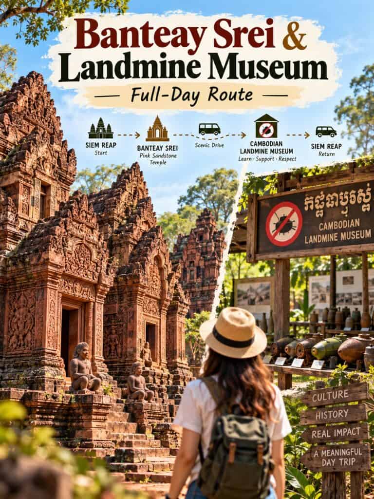 Banteay Srei and the Cambodian Landmine Museum