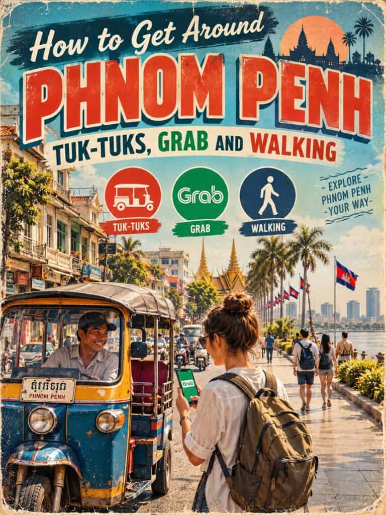 How to Get Around Phnom Penh Tuk Tuks Grab and Walking