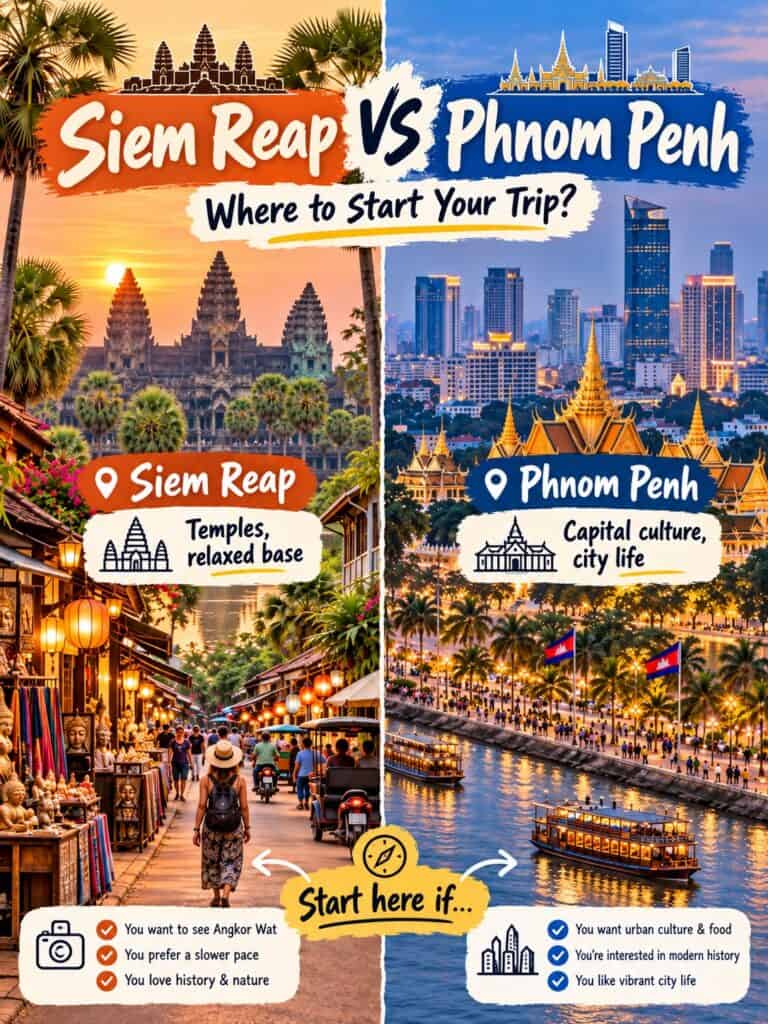 Siem Reap vs Phnom Penh