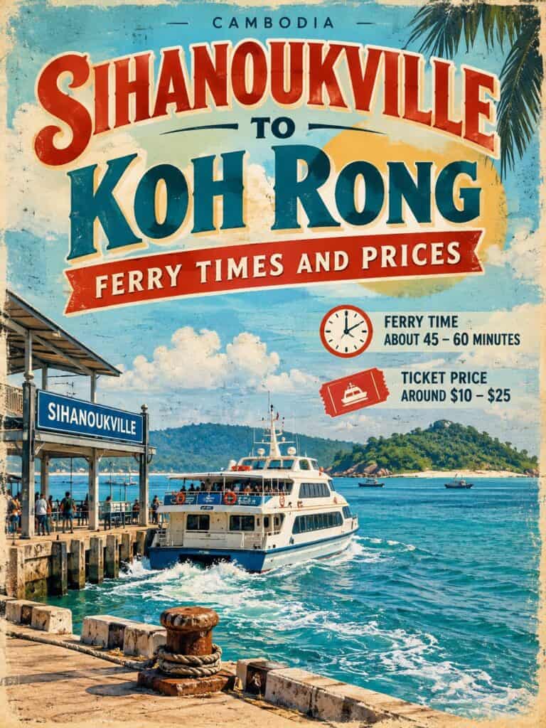 Sihanoukville to Koh Rong Ferry Times and Prices